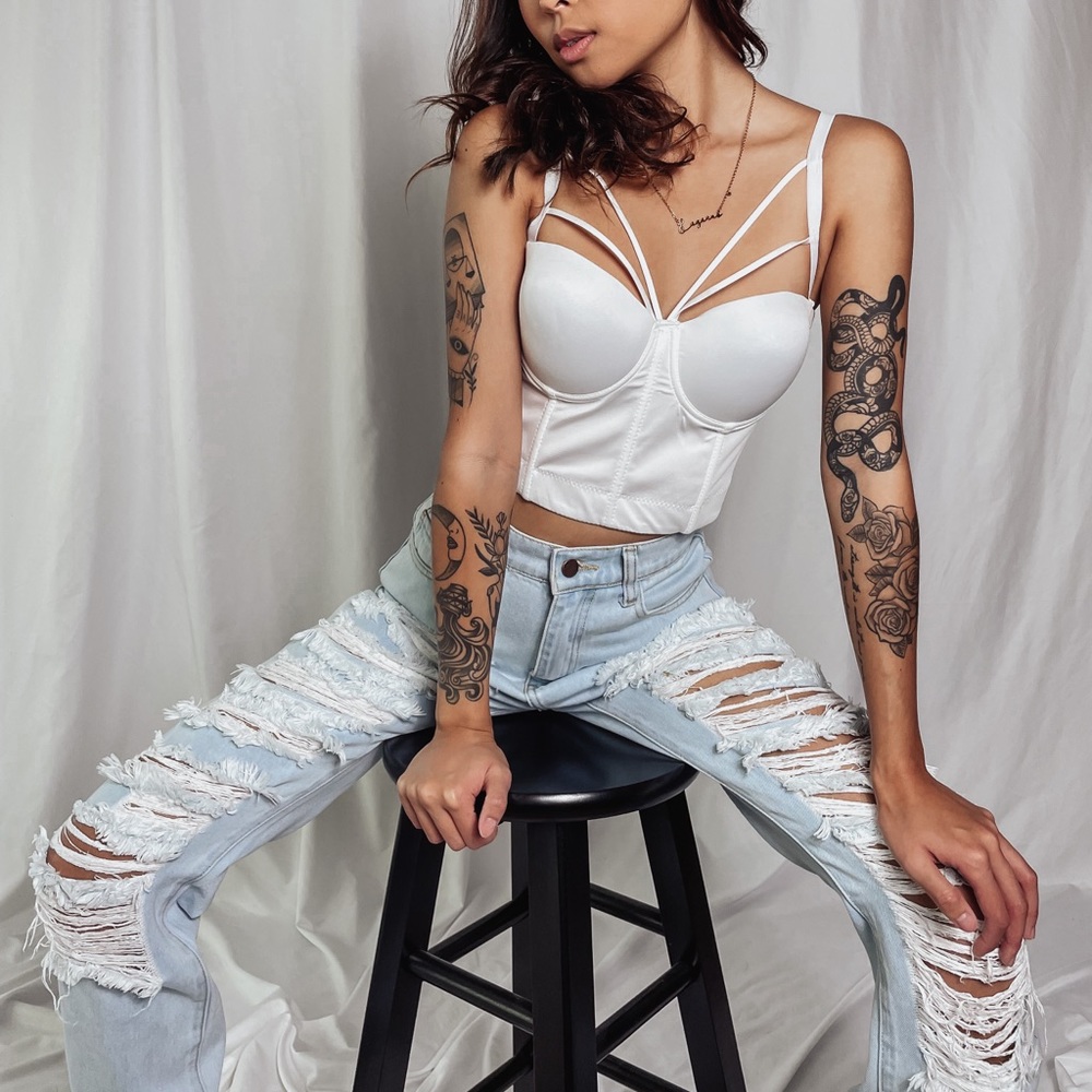 White Bustier